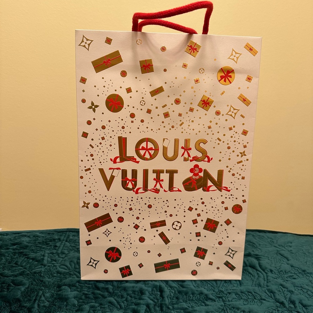 Authentic Louis Vuitton Christmas paper bag! New